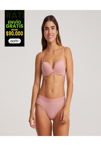 Brasier Para Mujer Media Copa Color Rosado  Marca Ostu #40830013 Ostu