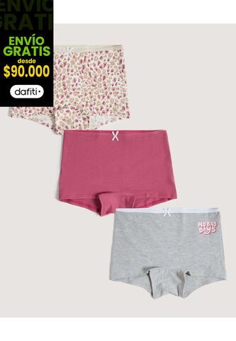 Ropa Interior Infantil Niña Boxer Color Rosa Marca Ostu #90180093 Ostu