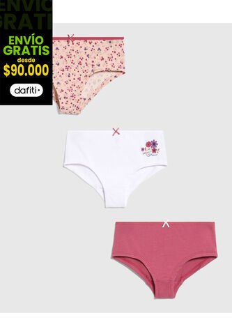 Ropa Interior Infantil Niña Panty Color Rosa Marca Ostu #90180096 Ostu