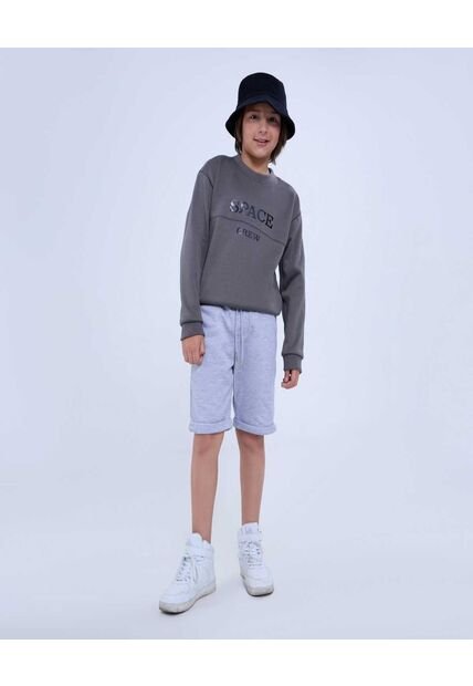 Buzo Para Niño Cuello Redondo Color Gris  Marca Ostu #80060144