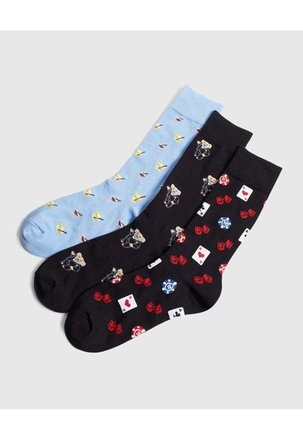 Medias Para Hombre Caña Larga Color Negro Marca Ostu #60980311