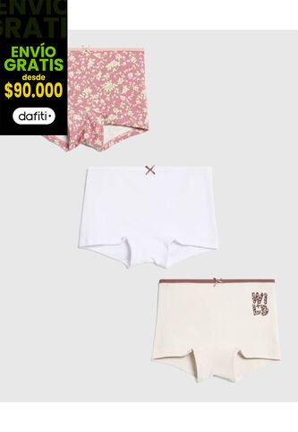 Ropa Interior Infantil Niña Boxer Color Rosa Marca Ostu #90180099 Ostu