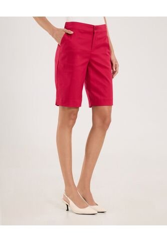Bermuda Para Mujer  Color Rojo Marca Ostu #40100085 Ostu