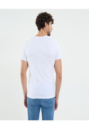 Camiseta Para Hombre Manga Corta Color Blanco Marca Ostu #60091209