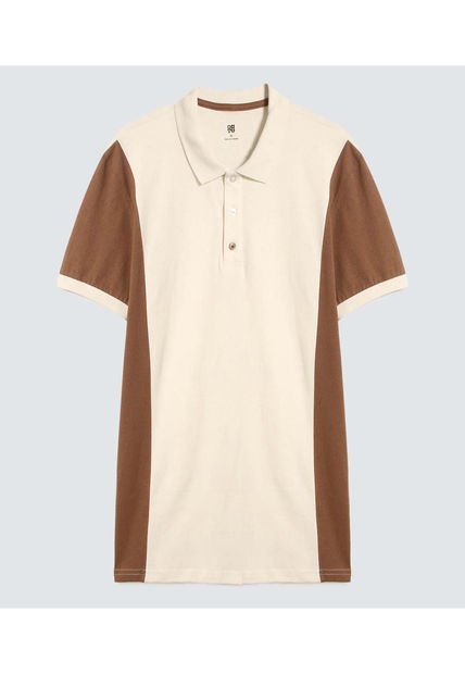 Polo Para Hombre Cuello Tejido Sin Bolsillo Color Crema Marca Ostu #60110706