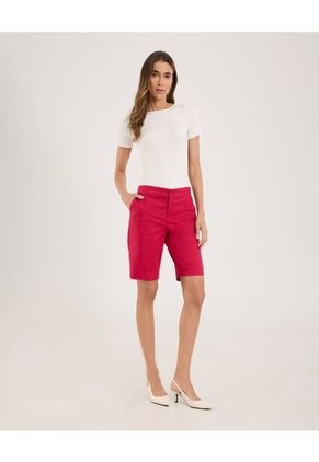 Bermuda Para Mujer Color Rojo Marca Ostu #40100085