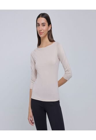 Camiseta Para Mujer Manga 3/4 Color Beige Marca Ostu #40092143 Ostu