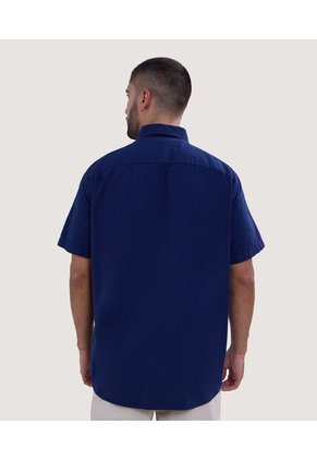 Camisa Para Hombre Manga Corta Con Bolsillo Color Azul  Marca Ostu #60010659