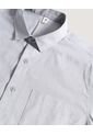 Camisa  Para Hombre Manga Corta Con Bolsillo Cuello Casual M Color Gris Marca Ostu #60010893 de Ostu