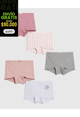 Ropa Interior Infantil Niña Boxer Color Rosa Marca Ostu #90180100 Ostu