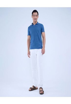 Polo Para Hombre Cuello Tejido Sin Bolsillo Color Azul  Marca Ostu #60110735