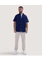 Camisa Para Hombre Manga Corta Con Bolsillo Color Azul  Marca Ostu #60010659 de Ostu