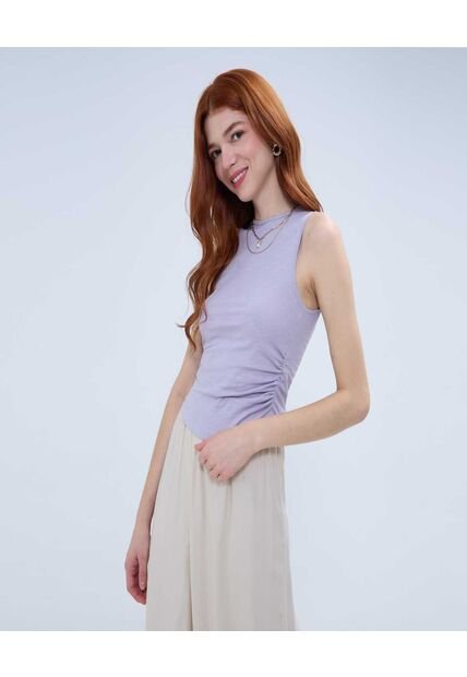 Camiseta Para Mujer Manga Sisa Color Lila  Marca Ostu #40092256