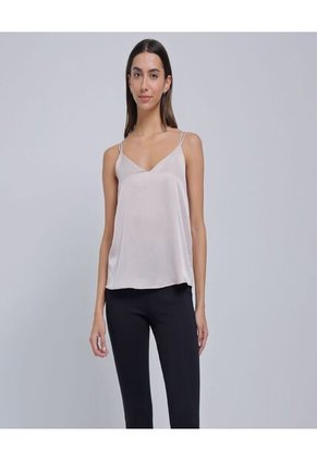 Top Para Mujer Cuello V Color Café Marca Ostu #40220358