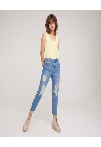 Jean Para Mujer Mom Color Azul  Marca Ostu #40160282 Ostu