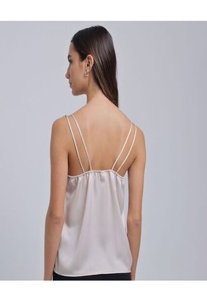 Top Para Mujer Cuello V Color Café Marca Ostu #40220358