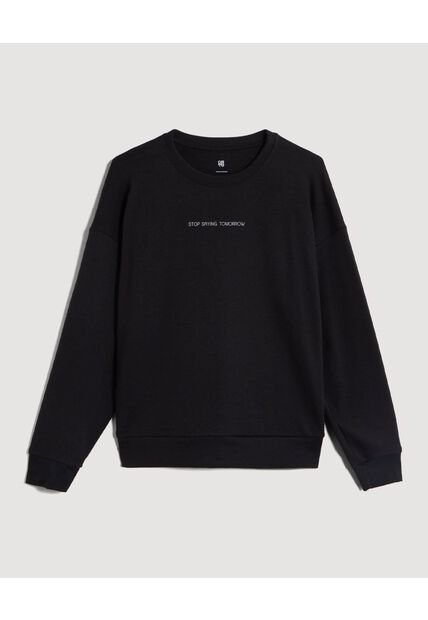 Buzo  Para Mujer Cuello Redondo Color Negro Marca Ostu #40060532