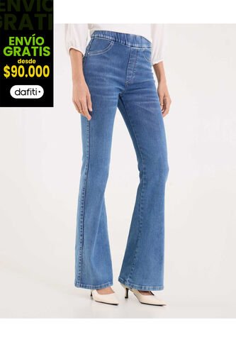 Jean Para Mujer Jeggings Flare Color Azul Marca Ostu #40160576 Ostu
