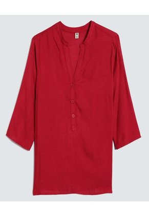 Blusa Para Mujer Manga 3/4 Color Rojo Marca Ostu #40121031