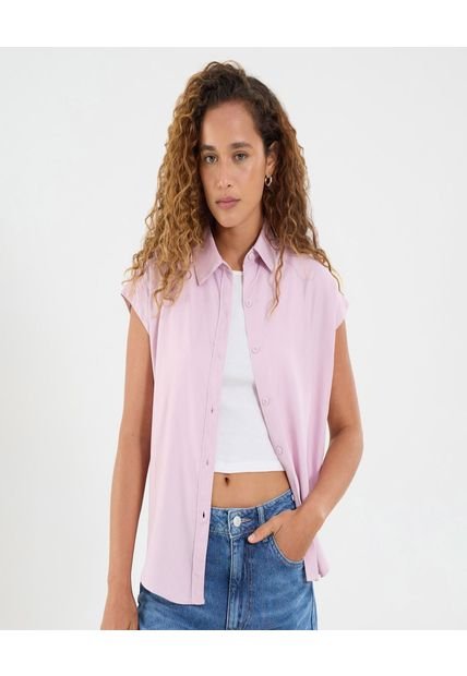Camisa Para Mujer Manga Corta Color Rosado Marca Ostu #40010305