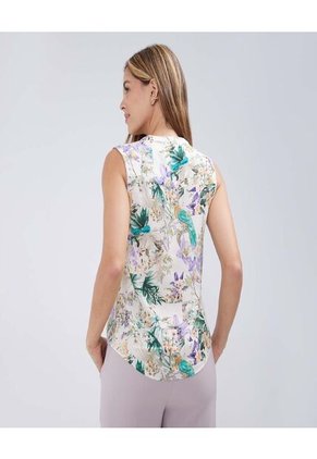 Blusa Para Mujer Manga Sisa Color Crudo Marca Ostu #40121009