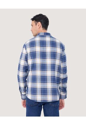 Camisa Para Hombre Manga Larga Sin Bolsillo Color Azul Marca Ostu #60010743