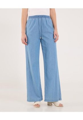 Jean Para Mujer Wide-Leg Fluido Color Azul Marca Ostu #40160619