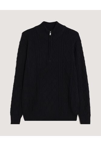 Saco  Para Hombre Cuello Alto O Cuello Tortuga Color Negro Marca Ostu #60330049 Ostu