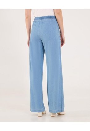 Jean Para Mujer Wide-Leg Fluido Color Azul Marca Ostu #40160619