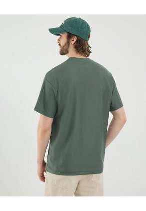 Camiseta Para Hombre Manga Corta Cuello Redondo Color Verde Marca Ostu #60091703