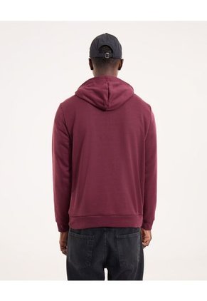 Buzo Para Hombre Hoodie Color Vino Marca Ostu #60060580