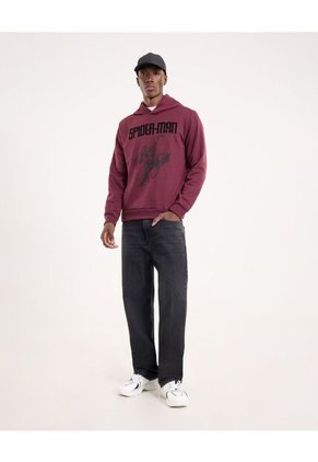 Buzo Para Hombre Hoodie Color Vino Marca Ostu #60060580