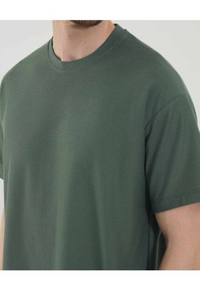 Camiseta Para Hombre Manga Corta Cuello Redondo Color Verde Marca Ostu #60091703