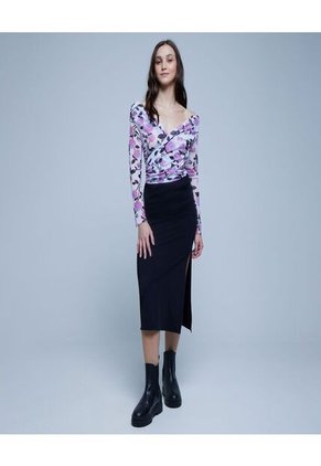 Camiseta Para Mujer Manga Larga Color Morado Marca Ostu #40092032