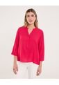 Blusa Para Mujer Manga 3/4 Color Rojo Marca Ostu #40121177 de Ostu