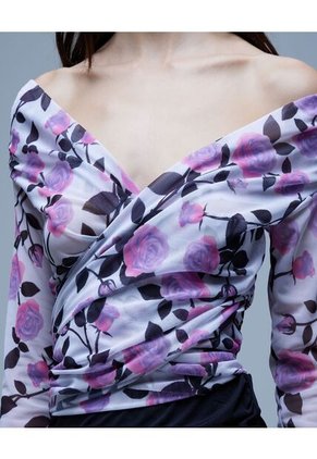 Camiseta Para Mujer Manga Larga Color Morado Marca Ostu #40092032