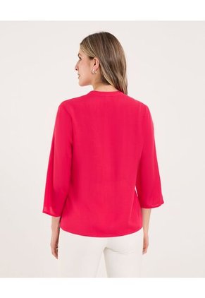 Blusa Para Mujer Manga 3/4 Color Rojo Marca Ostu #40121177
