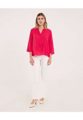 Blusa Para Mujer Manga 3/4 Color Rojo Marca Ostu #40121177