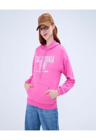 Buzo Para Mujer Hoodie Color Rosado Claro Marca Ostu #40060335 Ostu