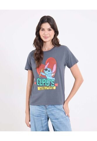 Camiseta  Para Mujer Manga Corta Cuello Redondo Color Gris Marca Ostu #40092743 Ostu