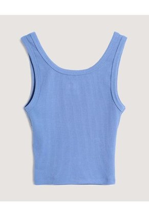 Camiseta  Para Mujer Crop Top Manga Sisa Color Azul Marca Ostu #40092691