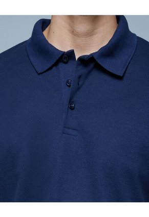 Polo Para Hombre Cuello Tejido Con Bolsillo Color Azul  Marca Ostu #60110651