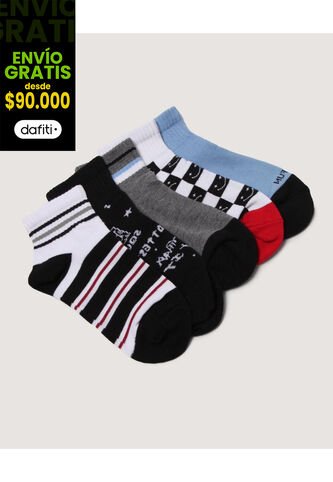 Medias Infantil Niño Tobillera Color Negro Marca Ostu #80980153 Ostu