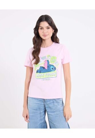 Camiseta  Para Mujer Manga Corta Cuello Redondo Color Rosado Marca Ostu #40092742 Ostu