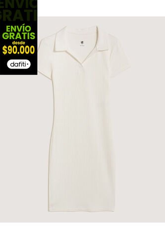 Vestido Para Mujer M/C Corto Color Crema Marca Ostu #40170347 Ostu