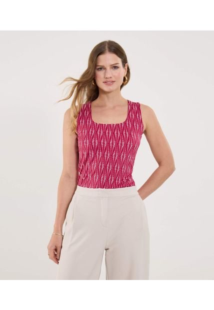 Top Para Mujer Hombro Ancho Color Vino Marca Ostu #40220429