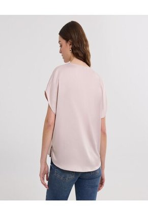 Blusa Para Mujer Manga Corta Color Beige Marca Ostu #40121161