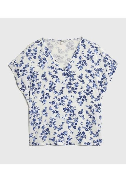 Blusa Para Mujer Manga Corta Color Crudo Marca Ostu #40121184