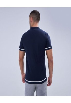 Polo Para Hombre Cuello Tejido Sin Bolsillo Color Azul  Marca Ostu #60110652