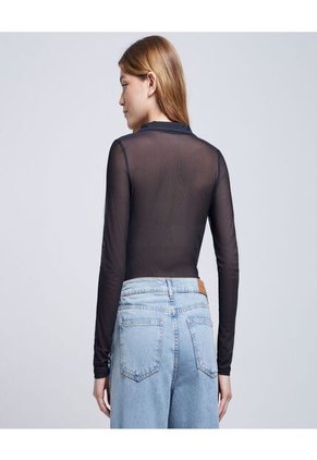 Camiseta Para Mujer Manga Larga Color Negro Marca Ostu #40092136